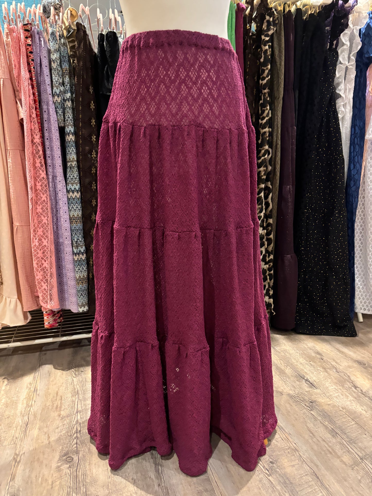 A Line Tiered Skirts