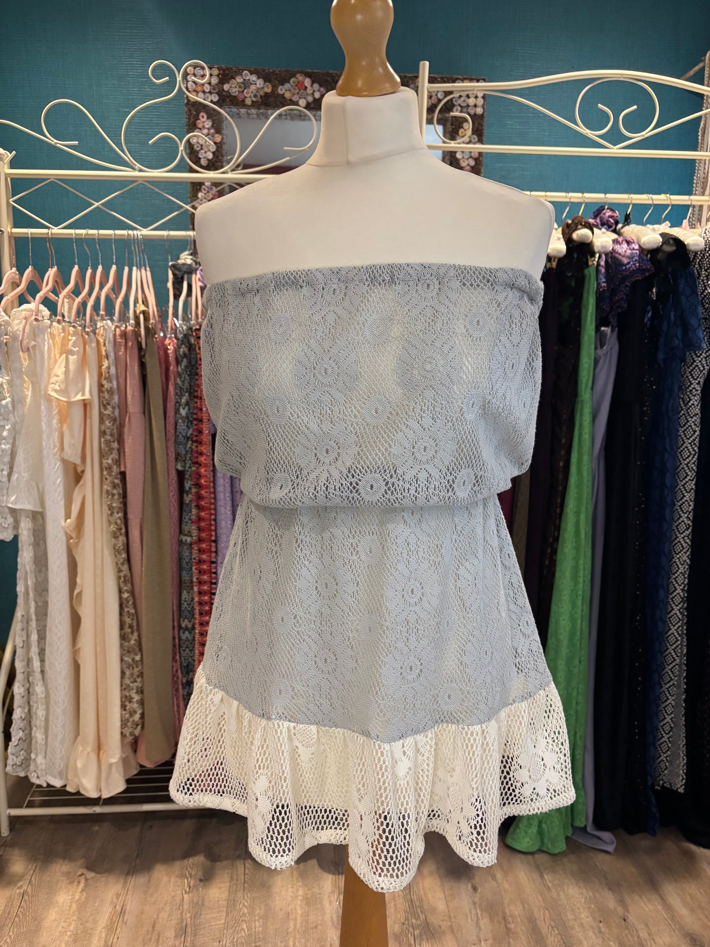 Mini ruffle bottom dresses