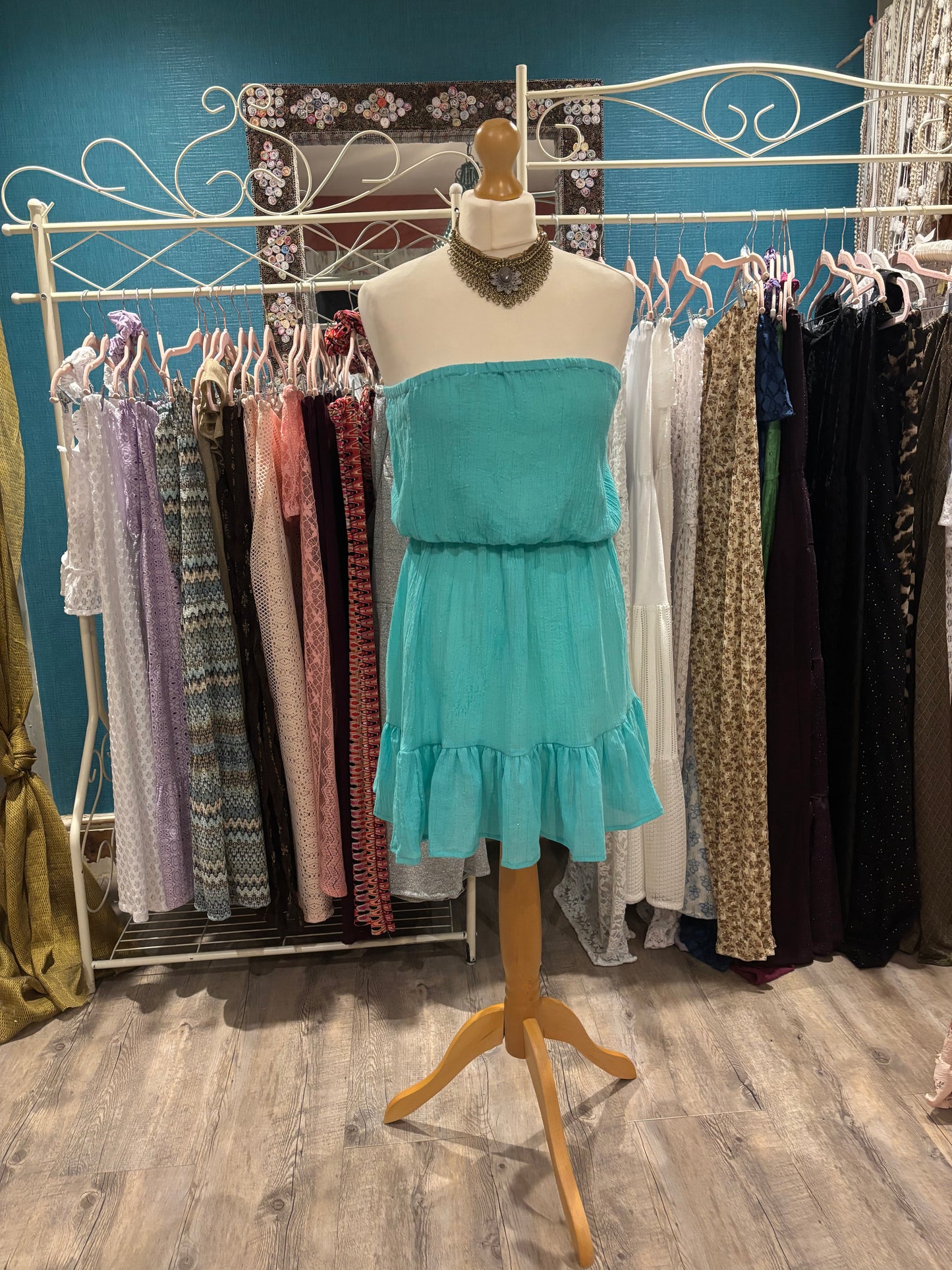 Mini ruffle bottom dresses