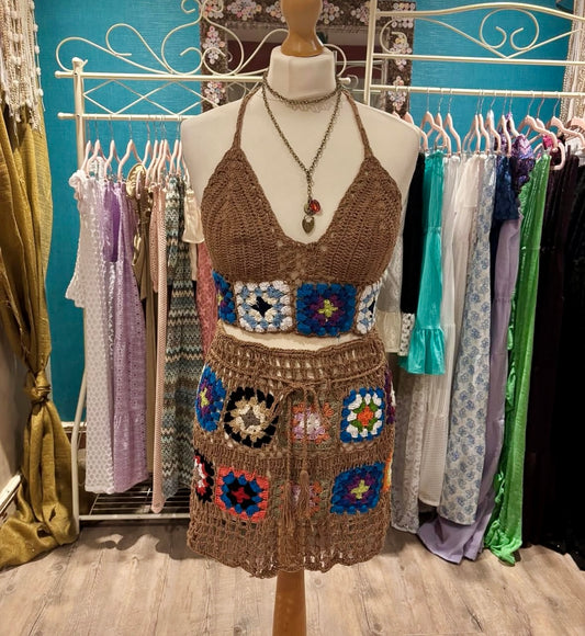 Crochet top & skirt set