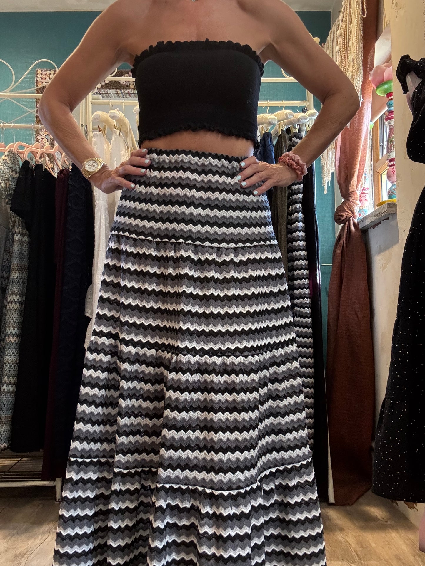 A Line Tiered Skirts