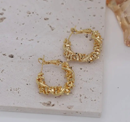 Gold hoop earrings