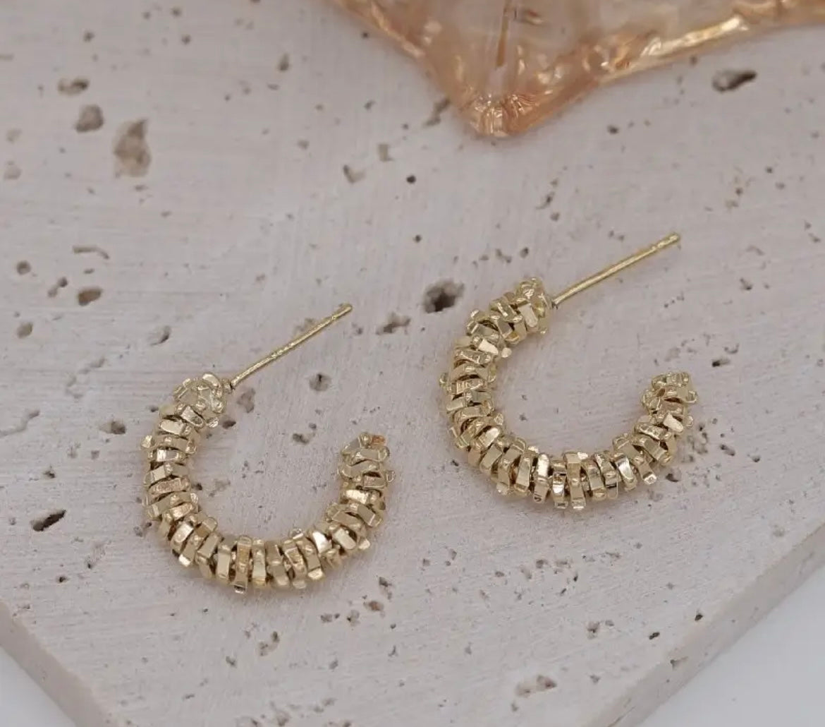 Gold hoop earrings