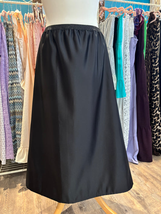 Satin midi skirt
