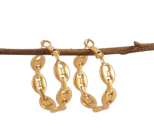 Gold hoop earrings