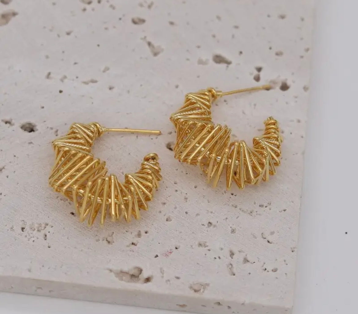 Gold hoop earrings