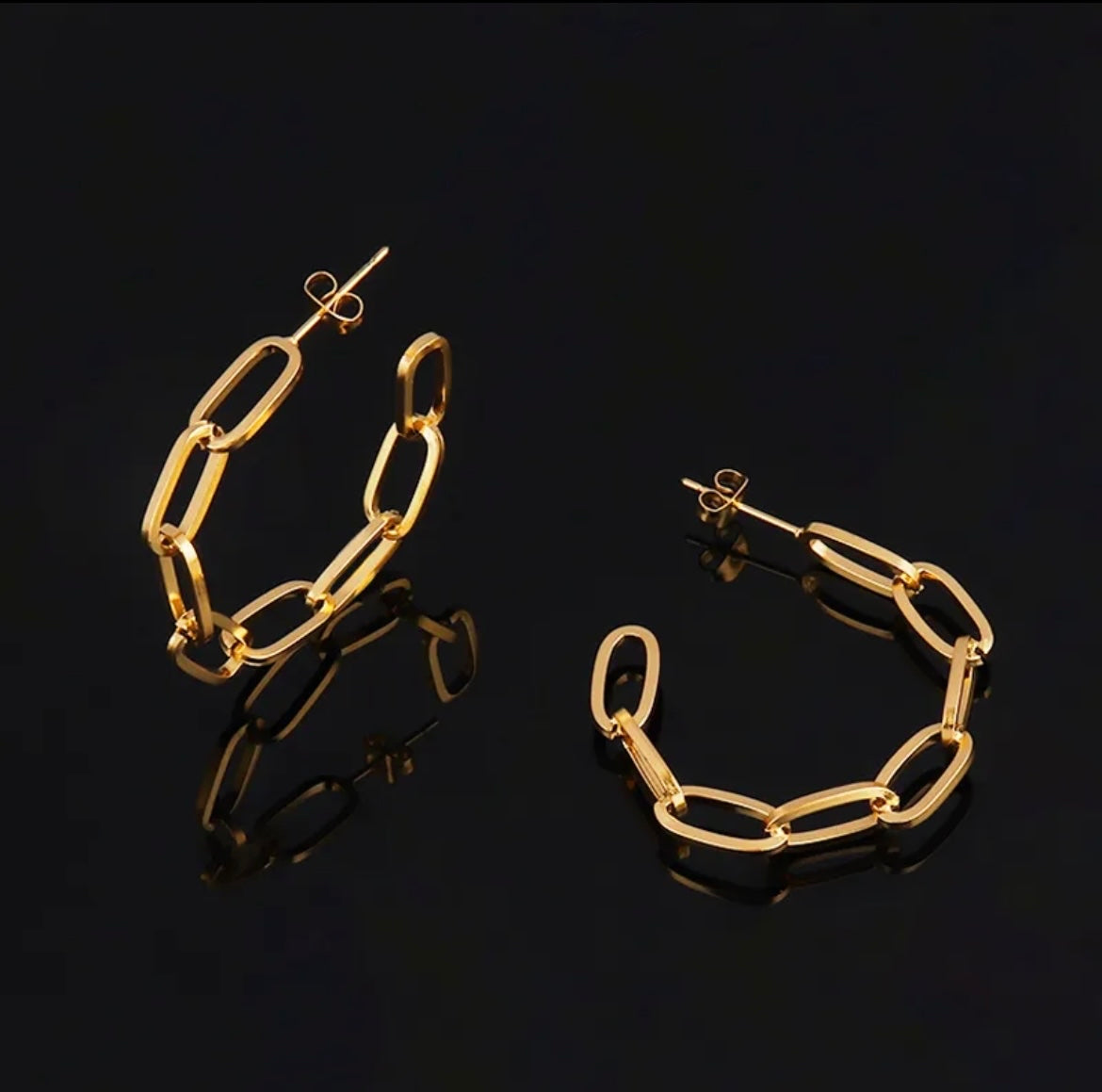 Gold hoop earrings