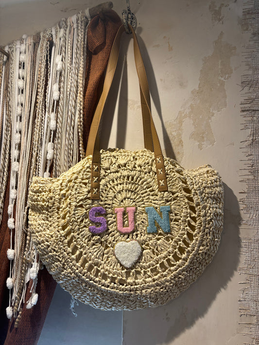 Raffia beach bag