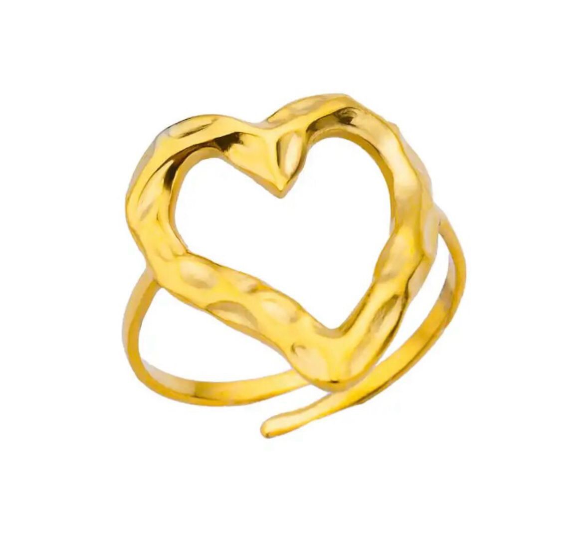 Gold heart ring