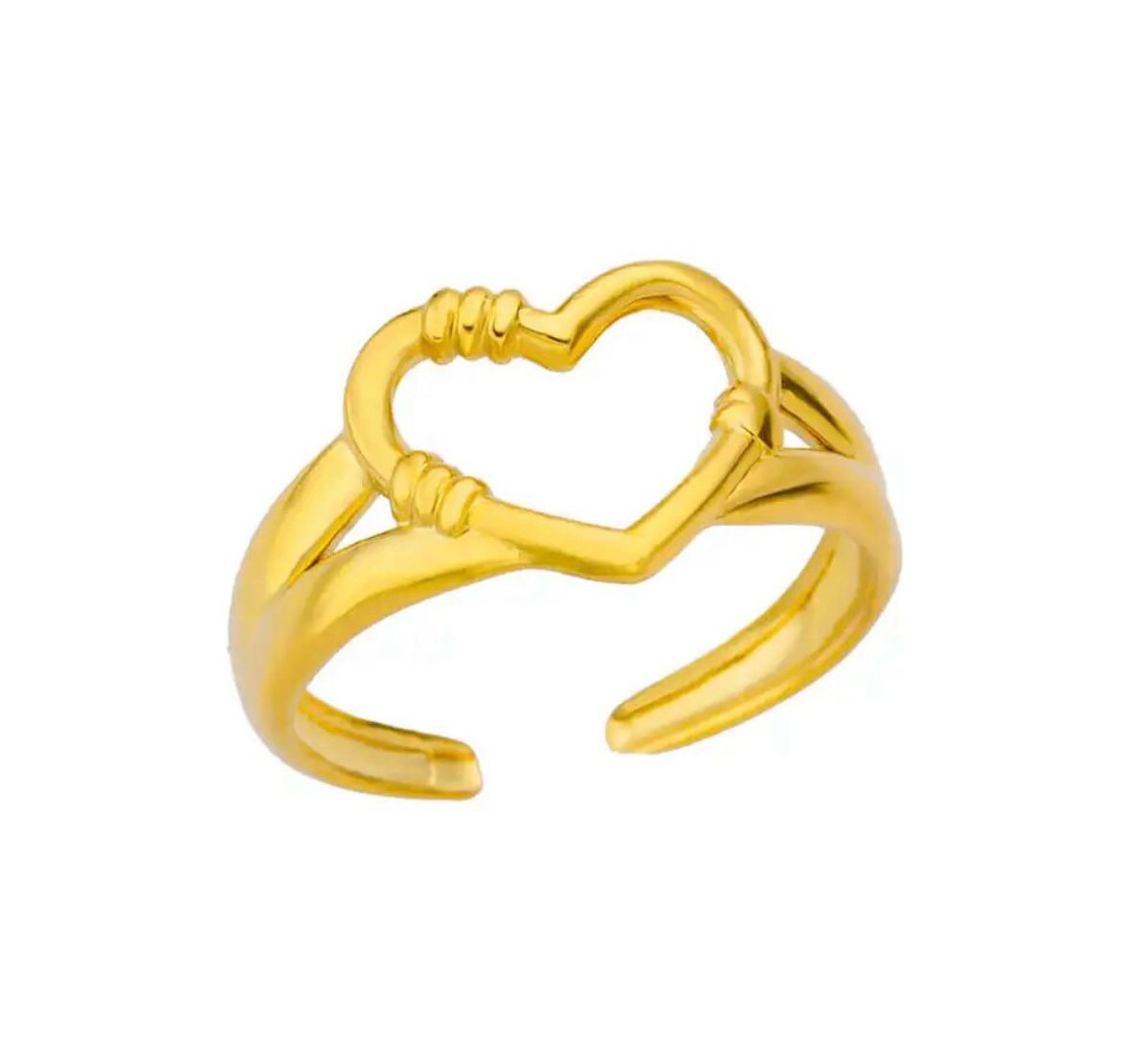 Gold heart ring