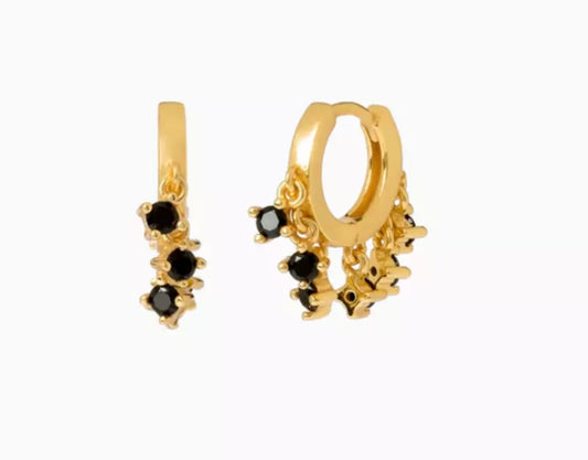 Gold plated huggy earrings