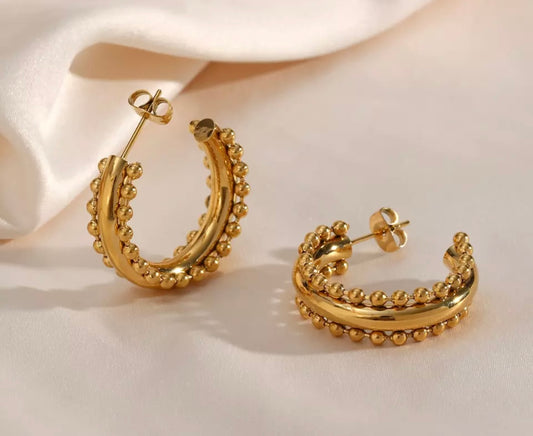 Gold plated hoop earrings