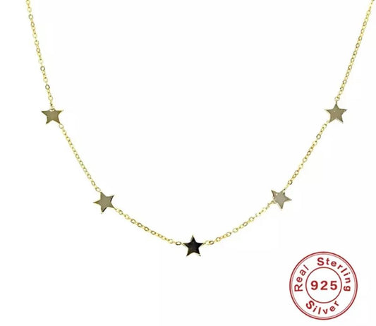 Gold star necklace