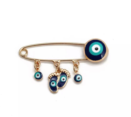 Evil eye baby safely pin