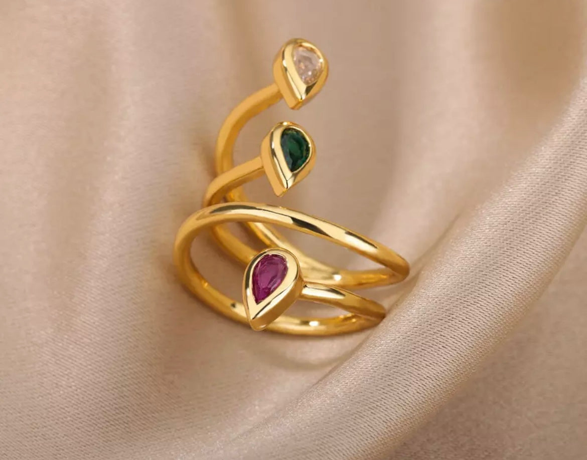 Gold multi ring