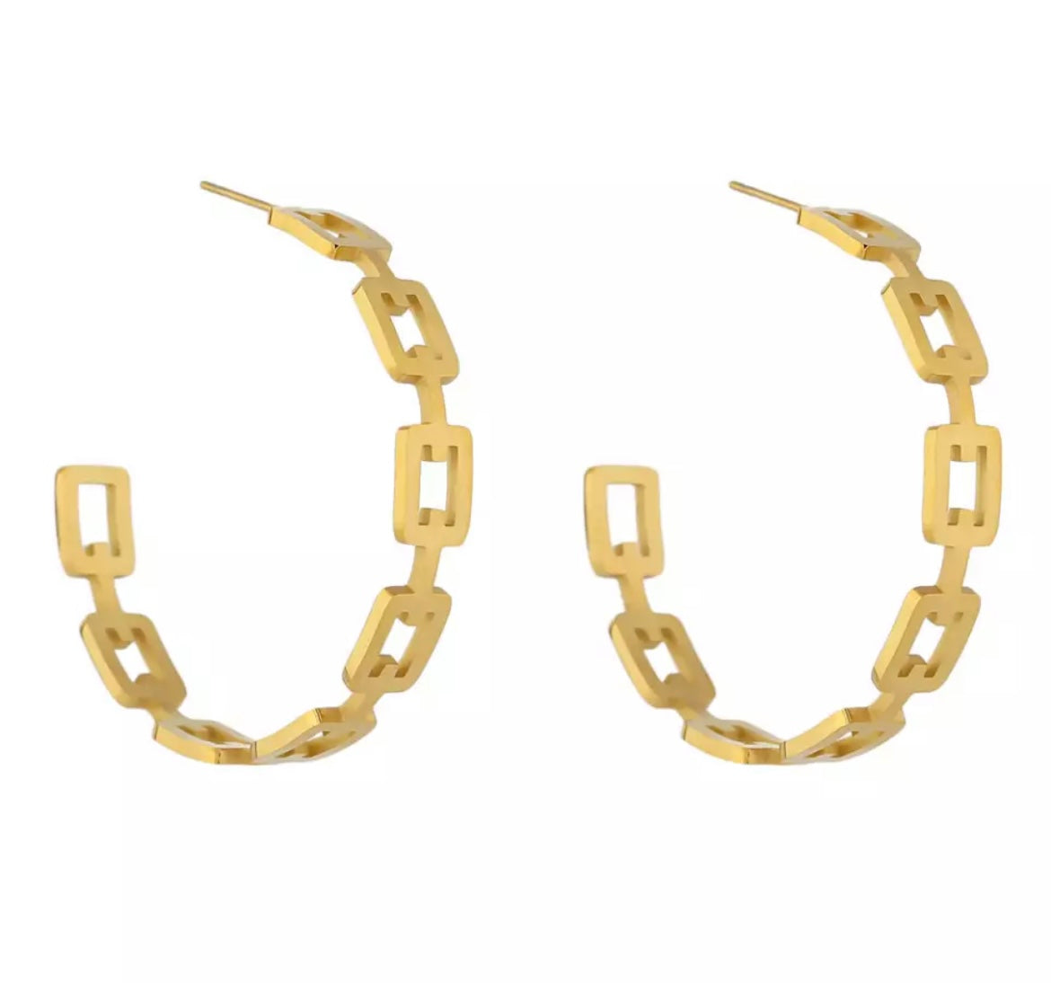 Gold hoop earrings