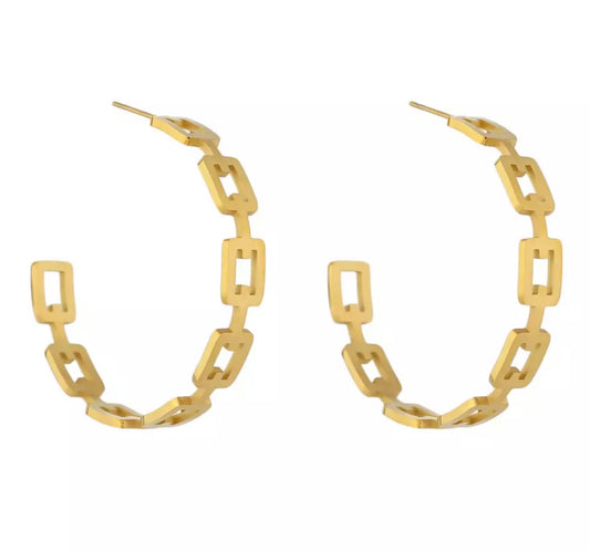 Gold hoop earrings