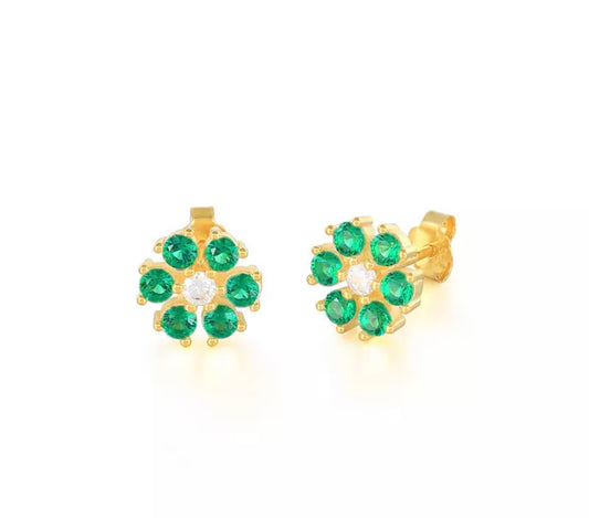 Gold plated stud earrings