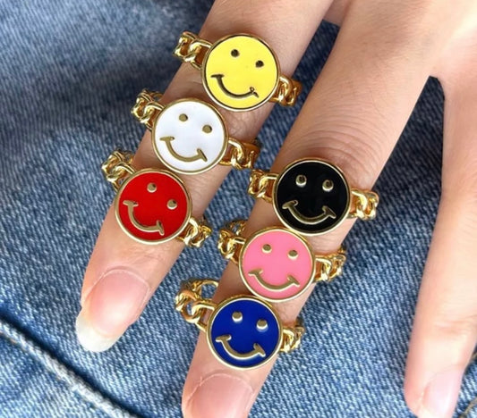 Smiley face ring