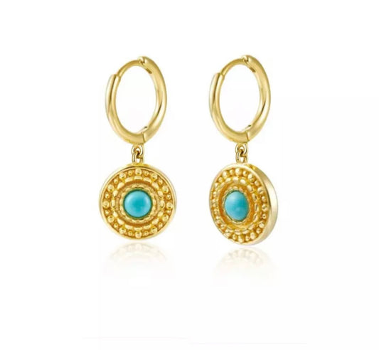 Gold plated huggy earrings