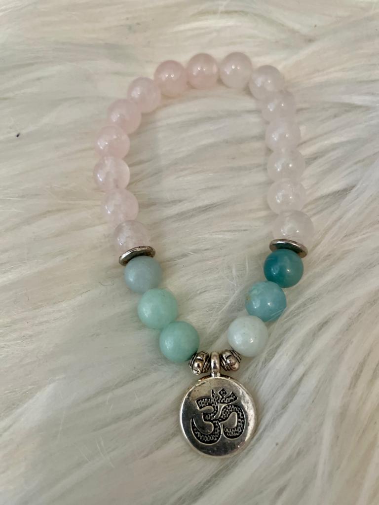 Pink/blue stone bracelet